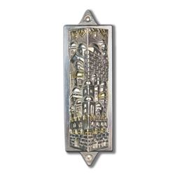 Raphael Abecassis Sterling Silver Electroform Mezuzah with Letter of Authenticit