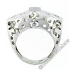 Image 5 : New 18kt White Gold 0.16 ctw Burnish Round Diamond Pierced Sides Band Ring
