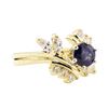 Image 1 : 1.38 ctw Blue Sapphire and Diamond Ring - 14KT Yellow Gold