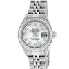 Image 2 : Rolex Ladies Stainless Steel Diamond Lugs MOP Diamond Datejust Wristwatch