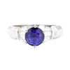 Image 2 : 2.07 ctw Sapphire And Diamond Ring - 14KT White Gold