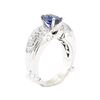 Image 4 : 2.81 ctw Sapphire And Diamond Ring - 18KT White Gold
