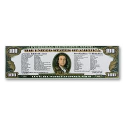 Steve Kaufman (1960-2010), "Steve Kaufman $100.00 Dollar Bill state 2: To Hell a