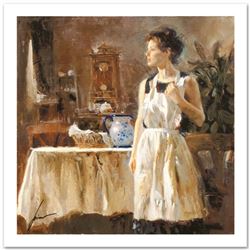 Pino (1931-2010), "Sunday Chores" Limited Edition on Canvas, Numbered and Hand S