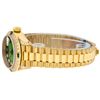 Image 6 : Rolex Ladies 18K Yellow Gold Green Vignette Diamond And Emerald President Wristw