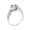 Image 4 : 3.20 ctw Sapphire and Diamond Ring - 18KT White Gold