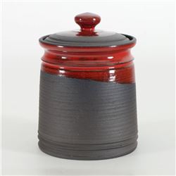 Eugenijus Tamosiunas, Hand Made Ceramic Jar with Lid, Hand Signed.