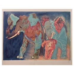 Edwin Salomon, "Happy Family" Hand Signed Limited Edition Serigraph with Letter