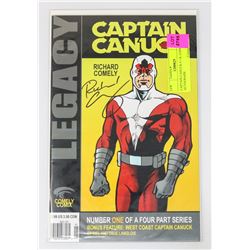CAPTAIN CANUCK # 1 R. COMELY AUTOGRAPH