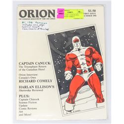 ORION # 1 CAPT. CANUCK INCL. RARE PAGE BY COMELY