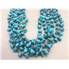 Image 1 : Six Strand Turquoise and Dark Heishi Necklace