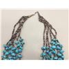 Image 4 : Six Strand Turquoise and Dark Heishi Necklace