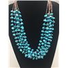 Image 7 : Six Strand Turquoise and Dark Heishi Necklace