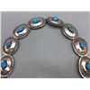 Image 5 : Eye Catching Sterling Silver and Turquoise Concho Belt