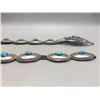 Image 7 : Eye Catching Sterling Silver and Turquoise Concho Belt