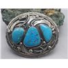 Image 1 : Three Stone Turquoise Belt Buckle