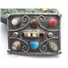Image 1 : Unique Multi-Stone and Inlay Belt Buckle