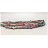 Image 6 : 3 Strand Turquoise and Coral Necklace