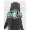 Image 7 : Vintage Three Stone Turquoise Bracelet