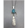 Image 1 : Beautiful Reversible Inlay Pendant Necklace