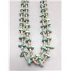 Image 1 : Double Strand Turquoise and Heishi Shell Necklace