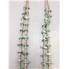 Image 3 : Double Strand Turquoise and Heishi Shell Necklace