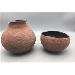 Two Prehistoric Corrugated Pots
