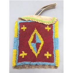 Plains Beaded Belt Bag Circa 1900