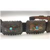 Image 8 : Gorgeous Turquoise and Sterling Silver Concho Belt