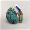 Image 1 : Lovely Turquoise and Inlay Ring