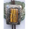 Image 2 : Custom Bolo Tie with Tigers Eye - Herman Nelson Jr.