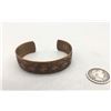 Image 2 : Beautifully Stamped Copper Bracelet- Signed