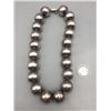 Image 2 : Large Smooth Sterling Silver Beaded Necklace