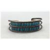 Image 2 : Two Row Needle Point Turquoise Bracelet