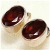 Image 3 : Silver Garnet Earrings, Suggested Retail Value $80