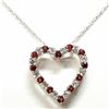 Image 2 : Silver Garnet Cubic Zirconia Necklace, Suggested Retail Value $120