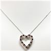 Image 3 : Silver Garnet Cubic Zirconia Necklace, Suggested Retail Value $120