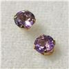 Image 3 : 14K Yellow Gold Amethyst Earrings, Made in Canada, Suggested Retail Value $80