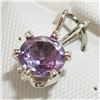 Image 3 : Silver Amethyst(0.75ct) Pendant, Made in Canada, Suggested Retail Value $40