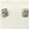 Image 1 : 14K White Gold Diamond(0.45ct) Brilliant Cut, I-2 To I-3 Clarity Earrings (~weight 0.5g), Made in Ca