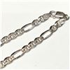 Image 4 : Silver Figaro Chain Necklace (~length 18"cm) (~weight 15.2g), Suggested Retail Value $120