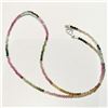 Image 4 : Silver Ruby Amethyst Citrine Multicoloured Gems Choker Necklace (~length 16"cm), Suggested Retail Va