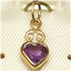 Image 2 : 14K Yellow Gold Amethyst(0.45ct) Pendant, Made in Canada, Suggested Retail Value $80