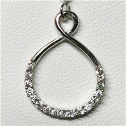 Silver Cubic Zirconia Necklace (~length 18"cm), Suggested Retail Value $80