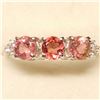 Image 1 : Silver Tourmaline Garnet Cubic Zirconia Ring (~Size 6), Suggested Retail Value $80