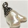 Image 1 : Silver Pearl Onyx Cubic Zirconia Pendant (~weight 11g), Suggested Retail Value $600 (Estimated Selli