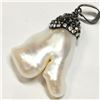 Image 3 : Silver Pearl Onyx Cubic Zirconia Pendant (~weight 11g), Suggested Retail Value $600 (Estimated Selli