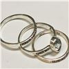 Image 3 : Silver Blue Topaz Marcasite 3 Rings Set, Suggested Retail Value $160