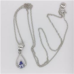 Silver Tanzanite(0.3ct) Pendant, Suggested Retail Value $80