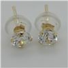 Image 2 : 14K Yellow Gold Cubic Zirconia Earrings, Suggested Retail Value $300 (Estimated Selling Price from $